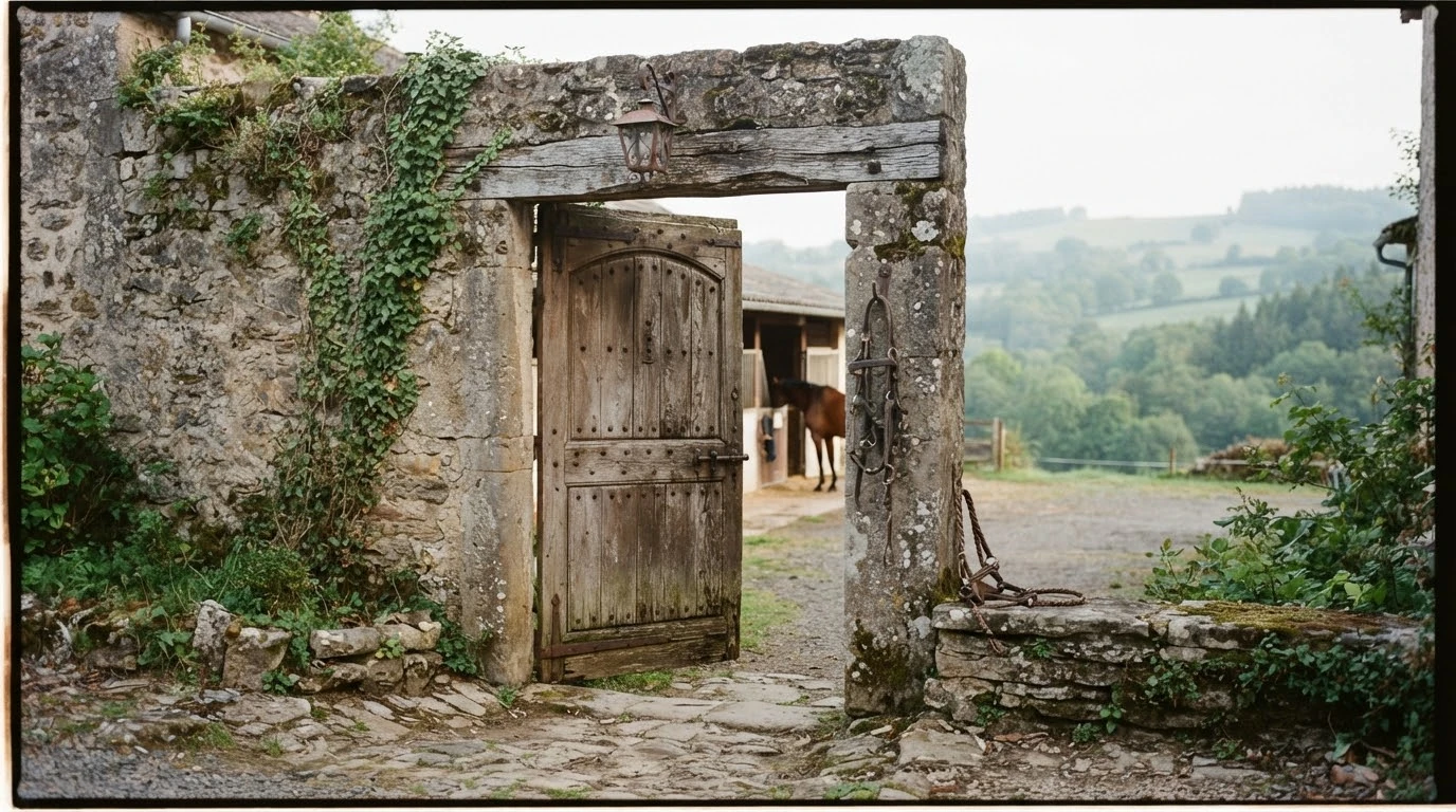 Entrée du Puy Bouillard, centre équestre à Chazemais